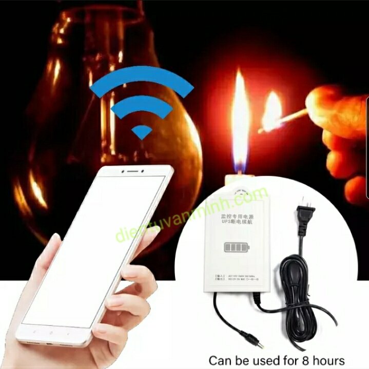Nguồn 12V 2A kiêm pin dự phòng (UPS mini dành cho Camera, modem Wifi, NVR, NXR...)