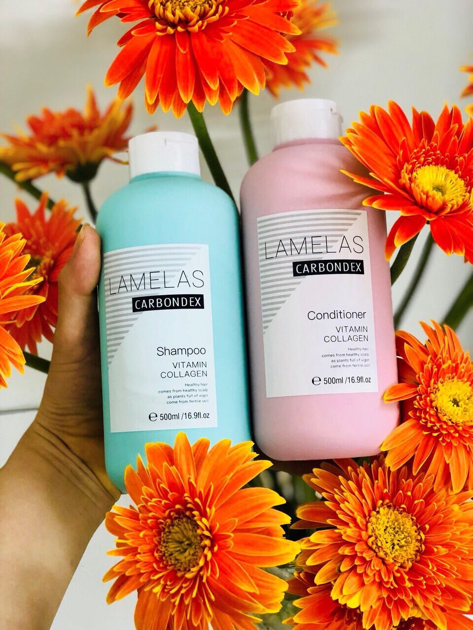 DẦu Gội Cặp LAMELAS CARBONDEX - 500ml Thơm Mượt.