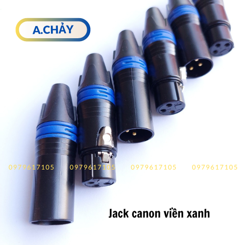 Jack canon đực cái, màu xanh đen, bộ 4 chiếc (2 canon đực, 2 canon cái