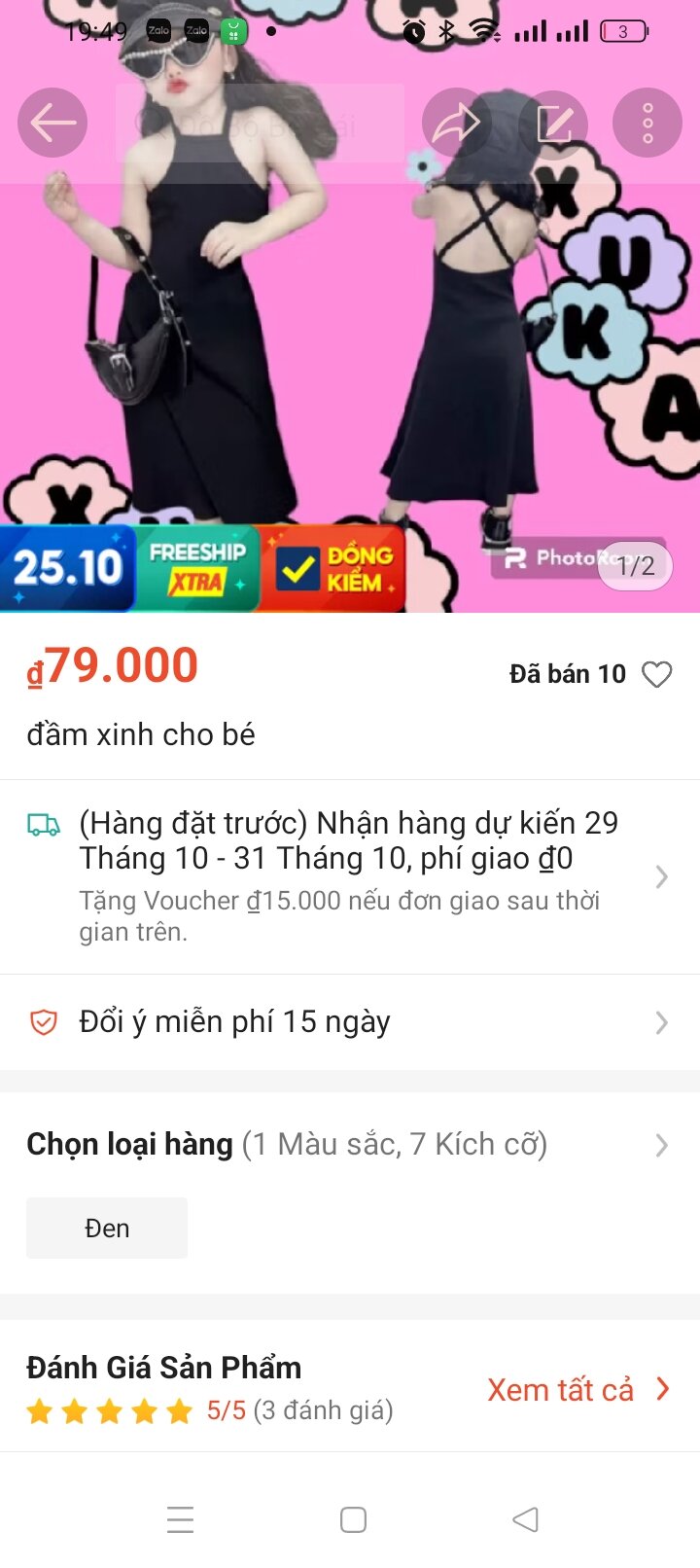 đầm body dáng dài cho bé