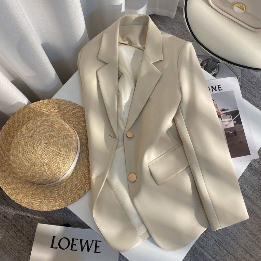 Áo khoác vest blazer nữ phong cách hàn quốc 2 túi chất đũi xước cao cấp   mã SP11  Shopee Việt Nam