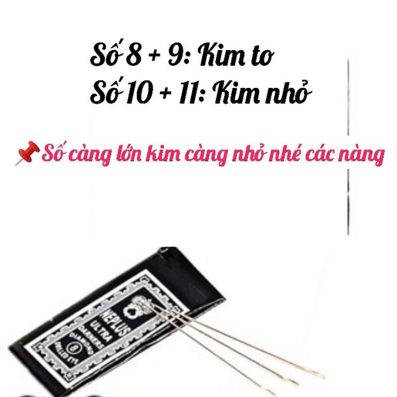 Vỉ 14 cây kim may tay (số 8/9/10)