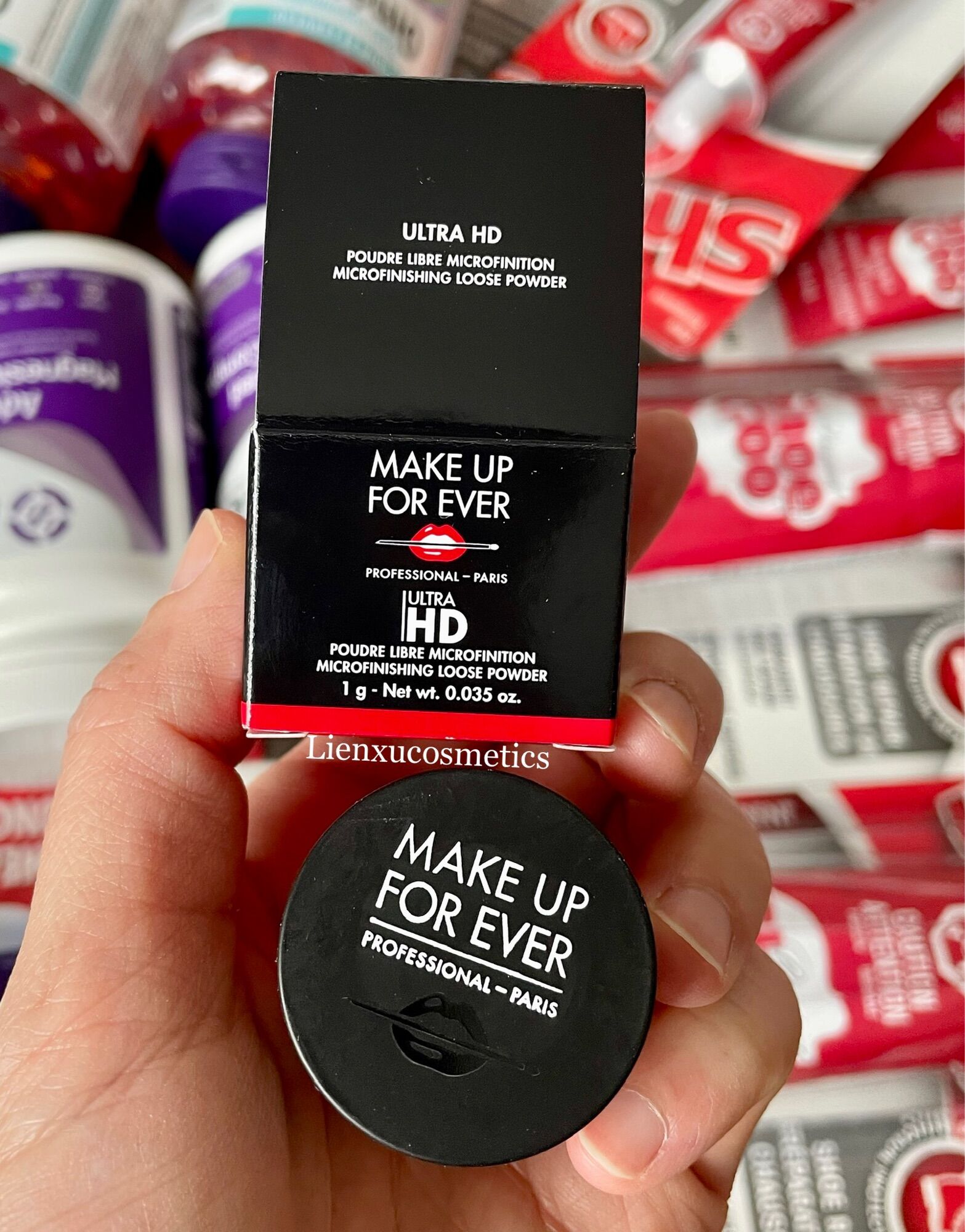 Phấn phủ dạng bột Make up for ever Ultra HD Microfinishing Loose Powder mini 1g; Hsd 2025