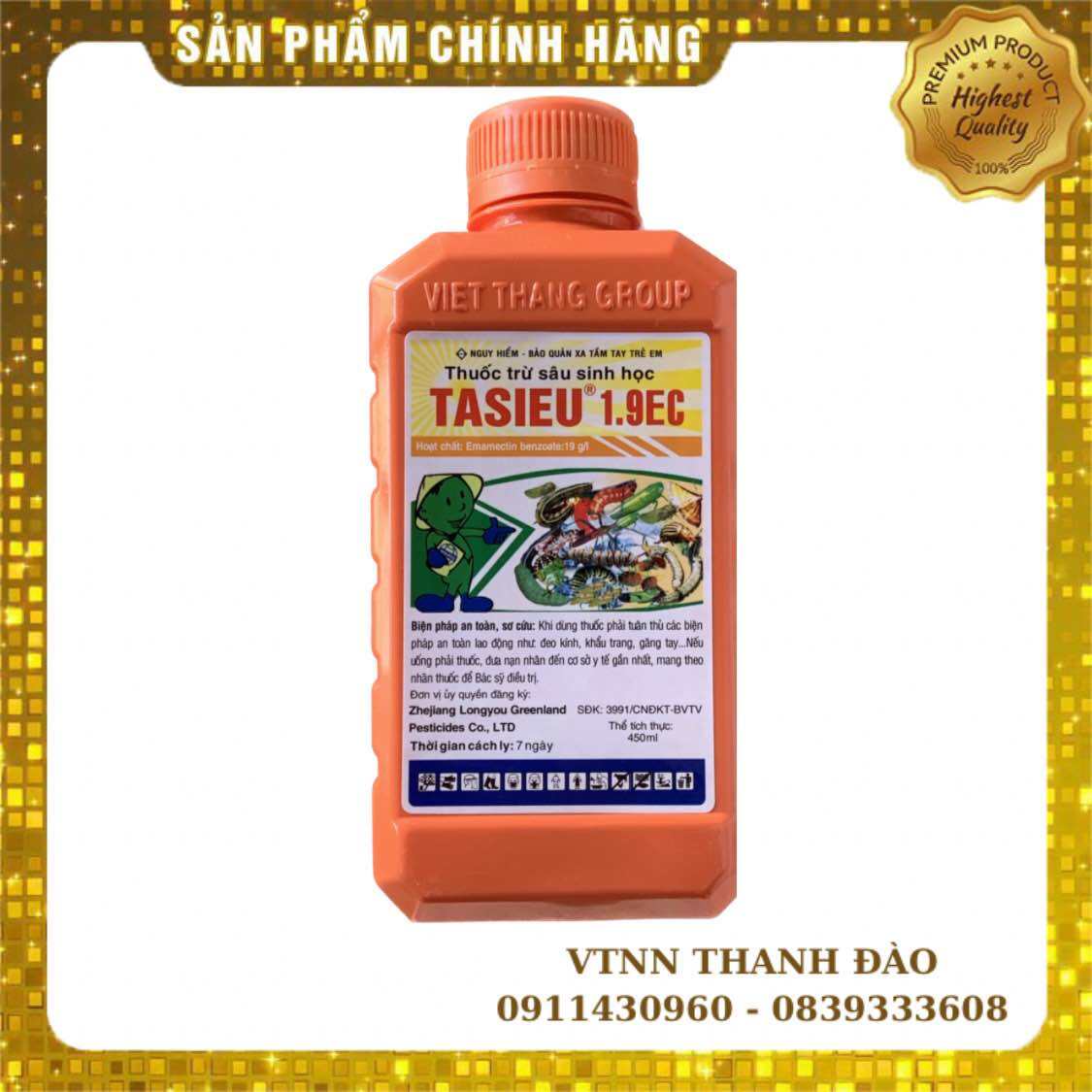 Thuốc trừ sâu sinh học TASIEU 1.9 EC Chai 450ml