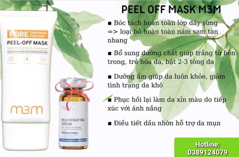 (Tặng Kèm Serum) Peel Off Mask M3m - Mặt Nạ Peel Off Mask M3m