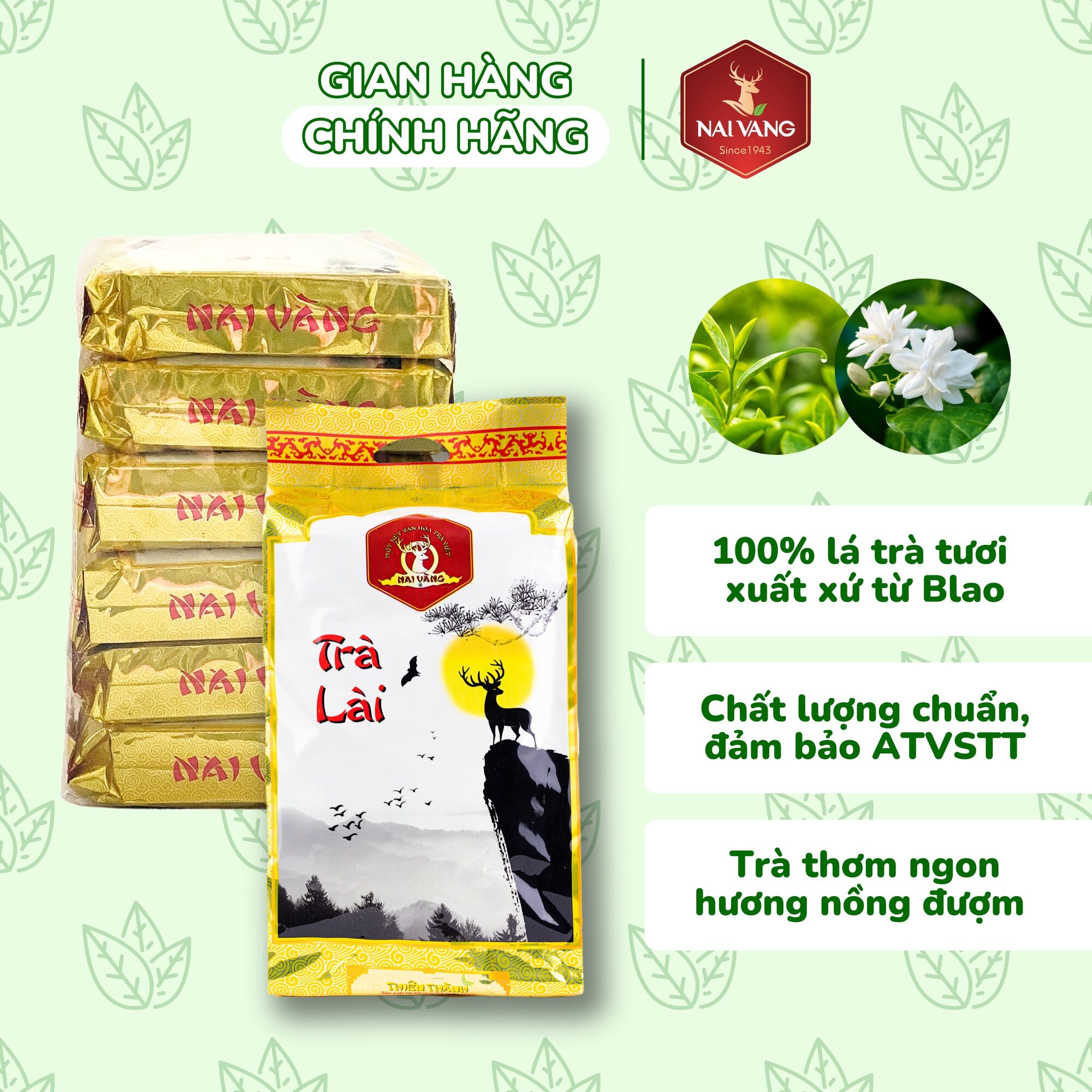 Trà lài l2 thiên thành nai vàng tl002 6 gói x 70gr 420gr
