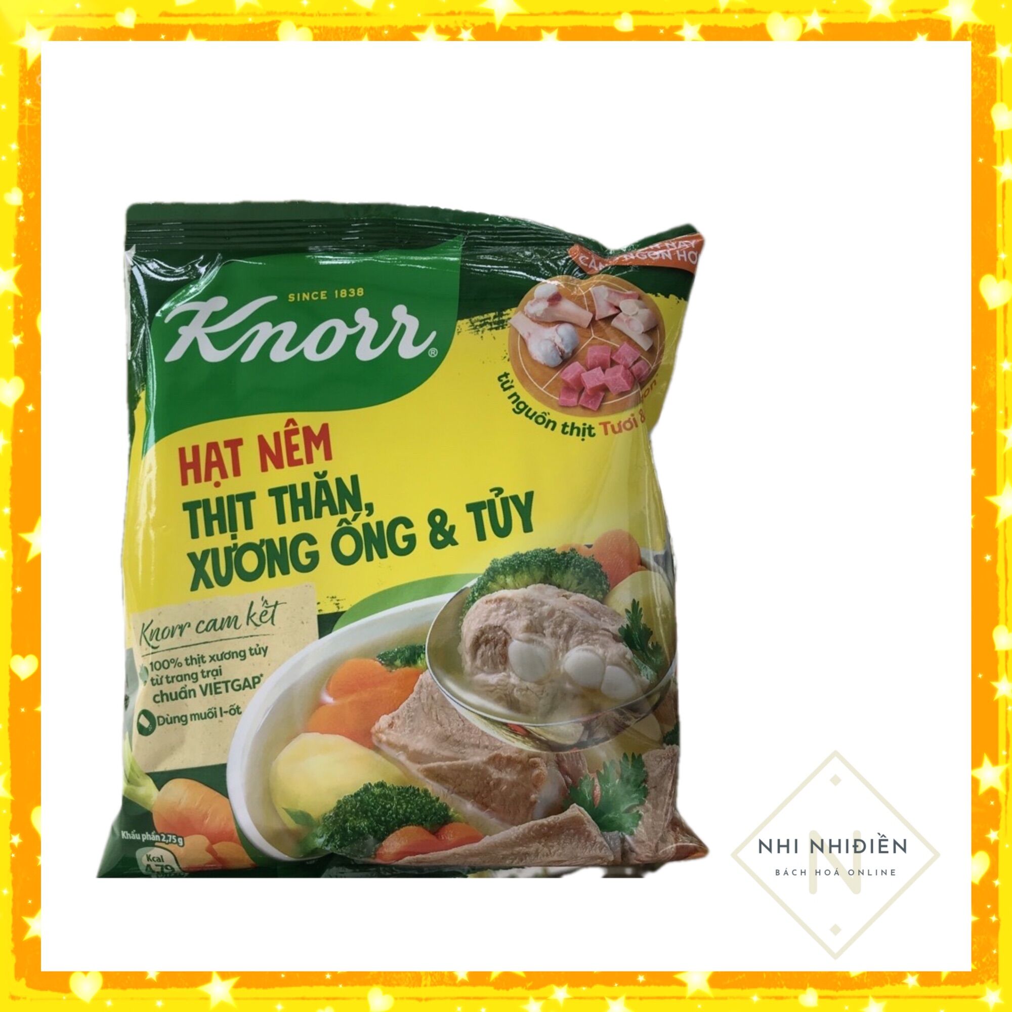 Hạt nêm thịt thăn, xương ống & tủy Knorr gói 400g