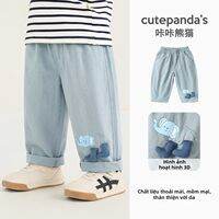 CUTEPANDAS | Quần Dài Cotton Thoáng Cho Trẻ Em