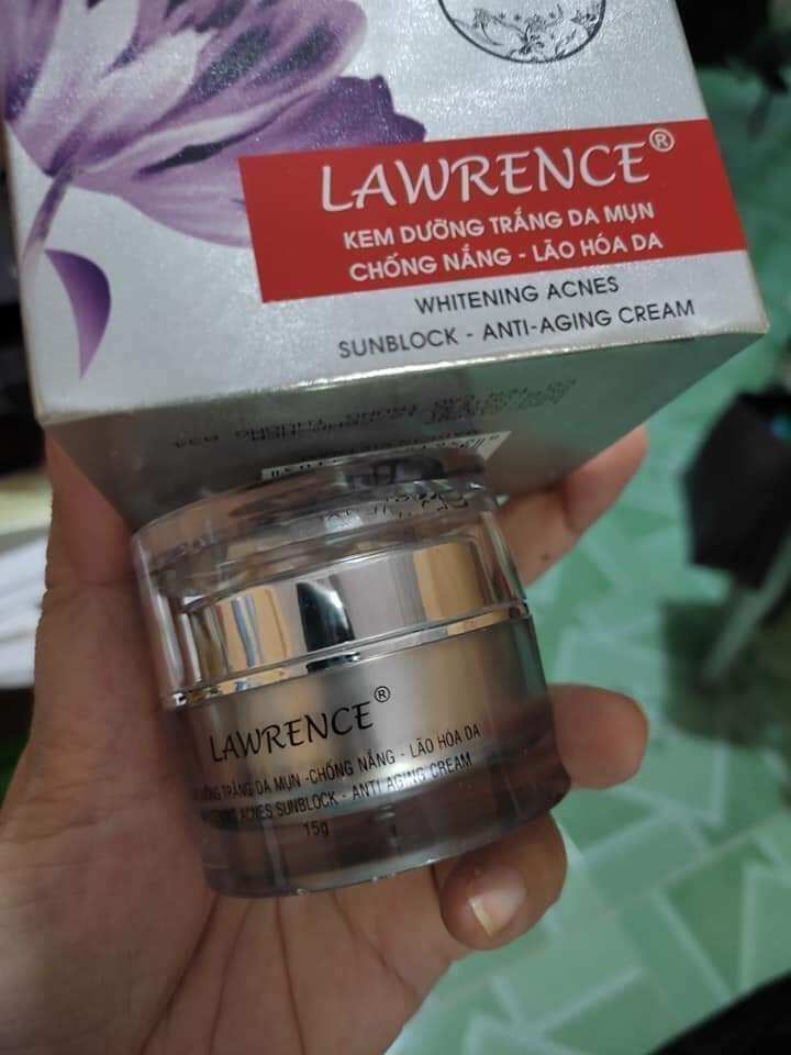 kem Lawrence mụn trắng da lão hóa 15g