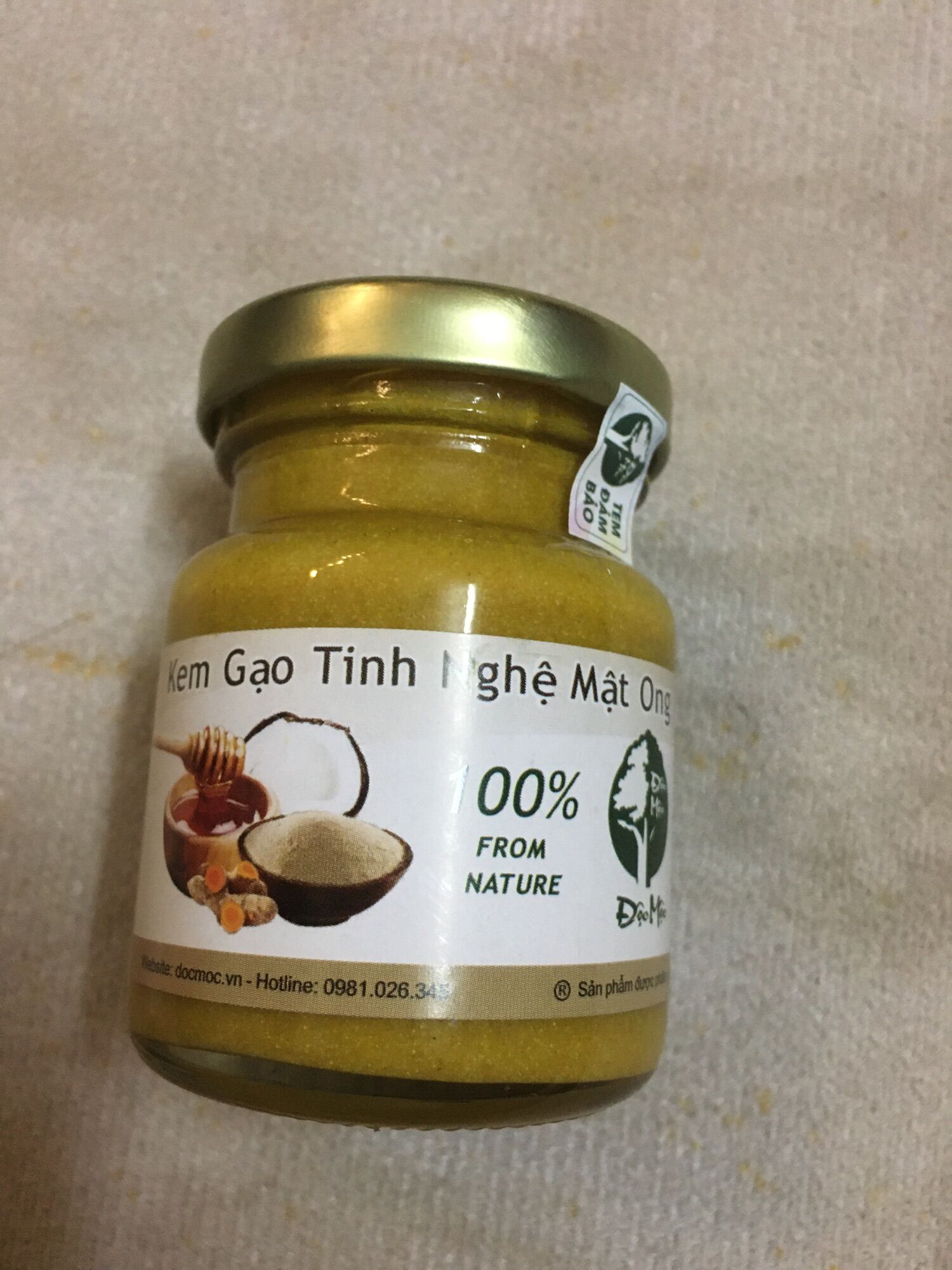 Kem gạo tinh nghệ mật ong Độc Mộc