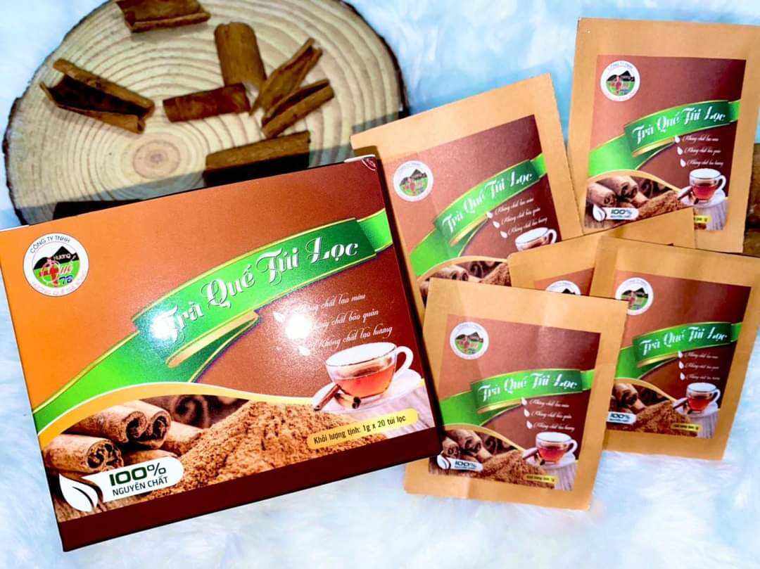 TRÀ QUẾ TÚI LỌC . THƠM NGON ,GIẢI ĐỘC . 1 HỘP 20 TÚI .