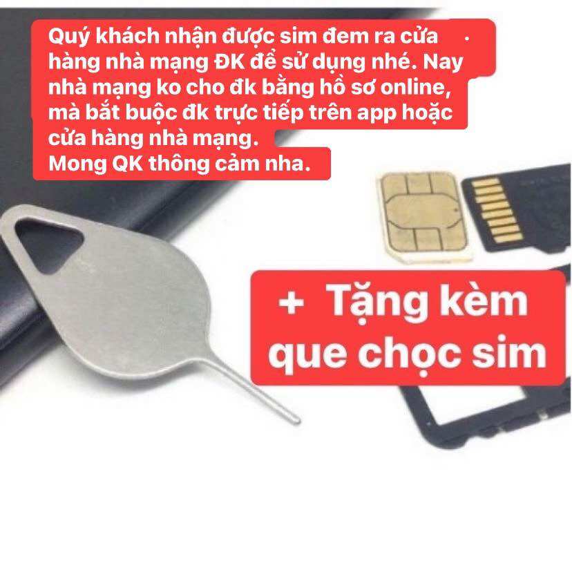 Sim Vina Đầu Số 08 Dễ Nhớ (Sim chưa kích hoạt, Khách tự đăng ký sim)