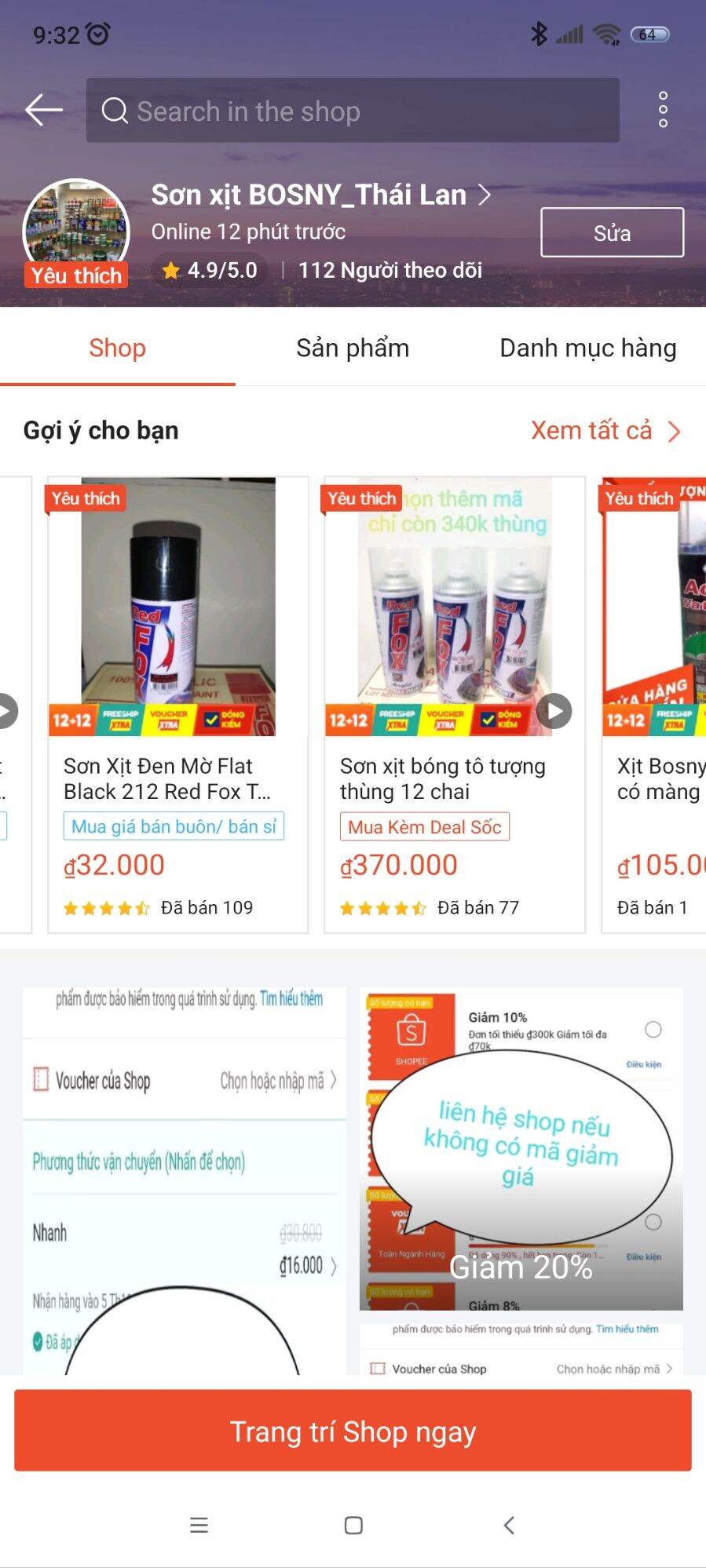 Sơn xịt bóng tô tượng
