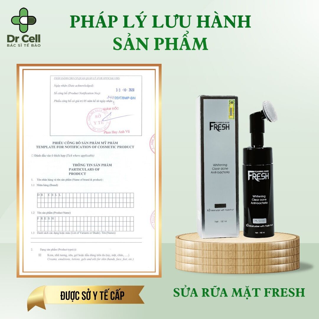 BỘ ĐÔI LÀM SẠCH DA GỒM TẨY TRANG VÀ SỮA RỬA MẶT DR CELL