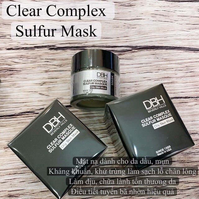 Mặt Nạ Dành Riêng Cho Da Mụn Ẩn DBH Clear Complex Sulfur Mask 30ml