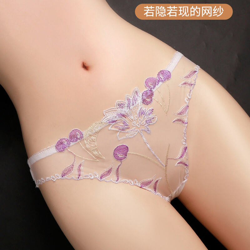 Quần Lót Giả Gái Thêu Ren Gợi Cảm Quần Chữ T Nam Giới Biến Hình CD Cạp Thấp Quần Áo Nữ Quần T Vải Lưới Anh Chàng Mập Mạp