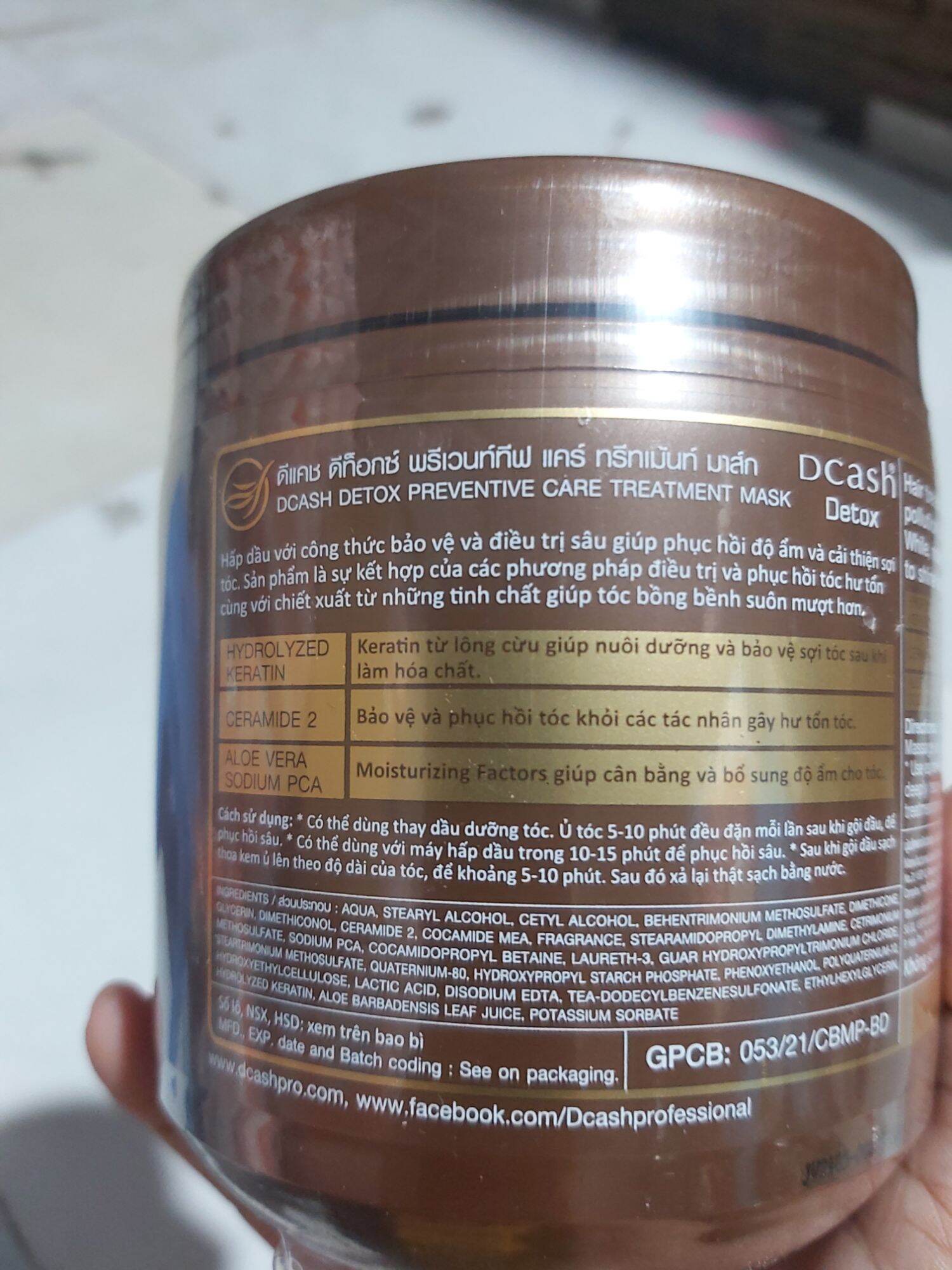 Kem ủ tóc DCASH DETOX 500ML Thái lan