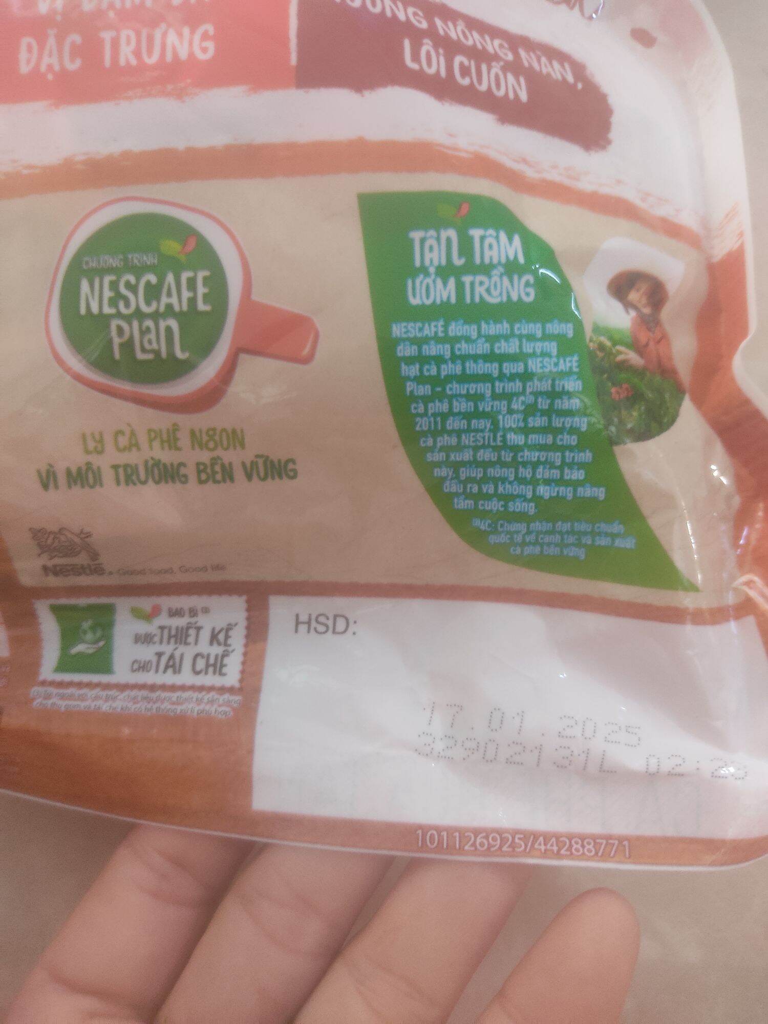 BỊCH NESCAFE ĐẬM ĐÀ HÀI HOÀ 46gói x 20gr