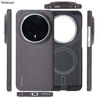 pinkson | Ốp Lưng Điện Thoại Họa Tiết Sợi Carbon cho Honor Magic8 Pro Mỏng Toàn Bộ Bọc Nhám Vỏ Cứng