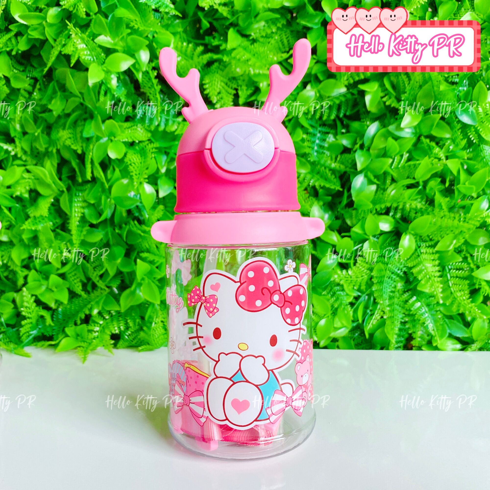 Bình nước 450ml có dây đeo Ponny - HelloKitty - Doremon Doraemon