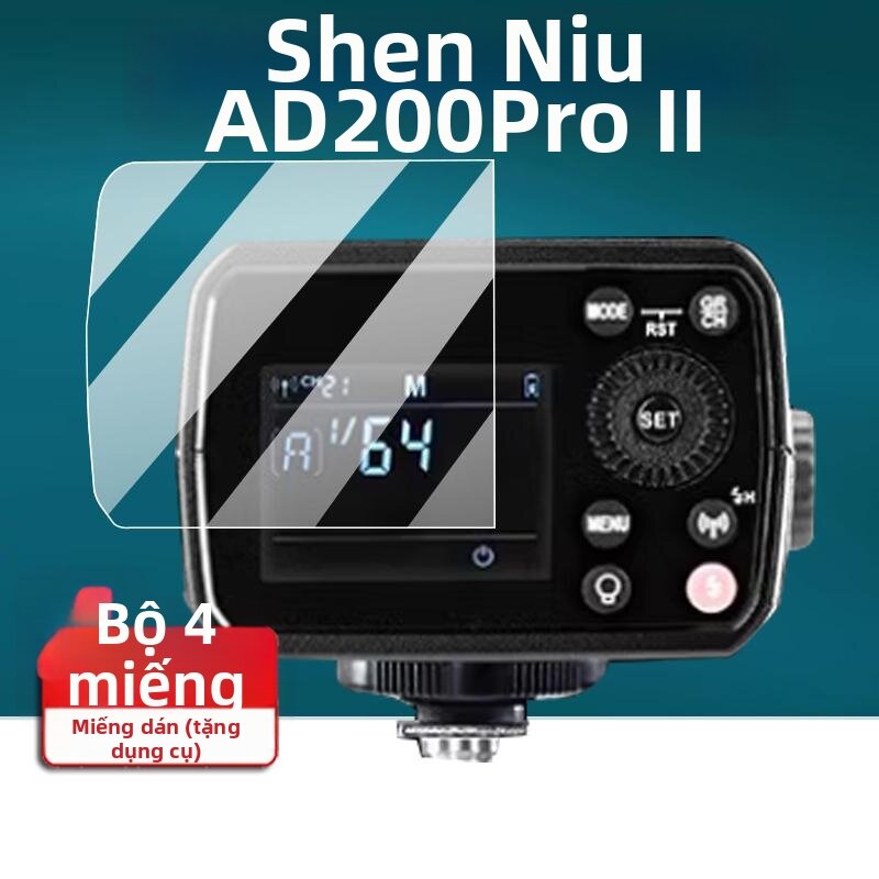 Miếng Dán Bảo Vệ Kính Cường Lực Cho Đèn Flash AD200Pro II AD600 TT600 AD400 pro Miếng Dán Bảo Vệ Màn