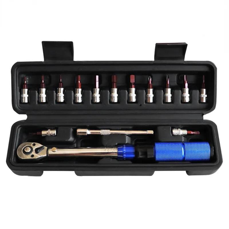 Allsome xe đạp mô-men xoắn cờ lê 1/4 ''cài sẵn mô-men xoắn cờ lê Bộ mô-men xoắn 2-25nm xe đạp Hex cờ lê sửa chữa Kit