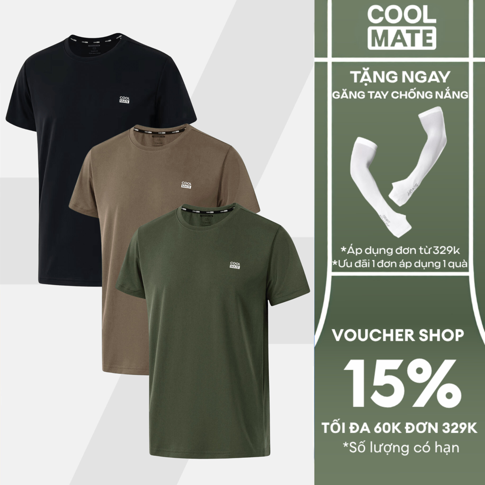 [TẶNG QUÀ ĐƠN TỪ 329K]Combo 03 Áo thun thể thao nam ProMax-S1 thấm hút nhanh khô - Coolmate