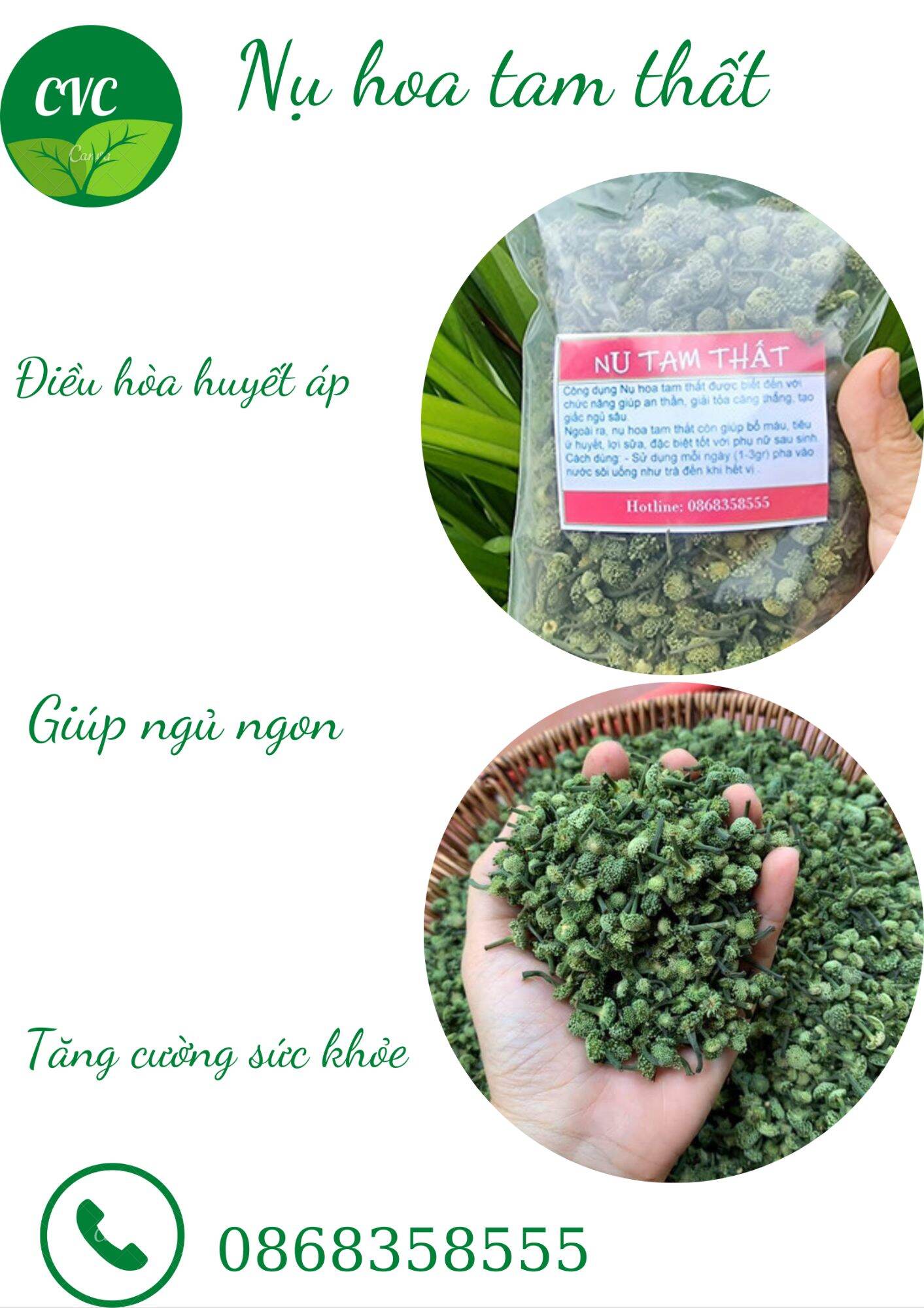nụ hoa tam thất 500g