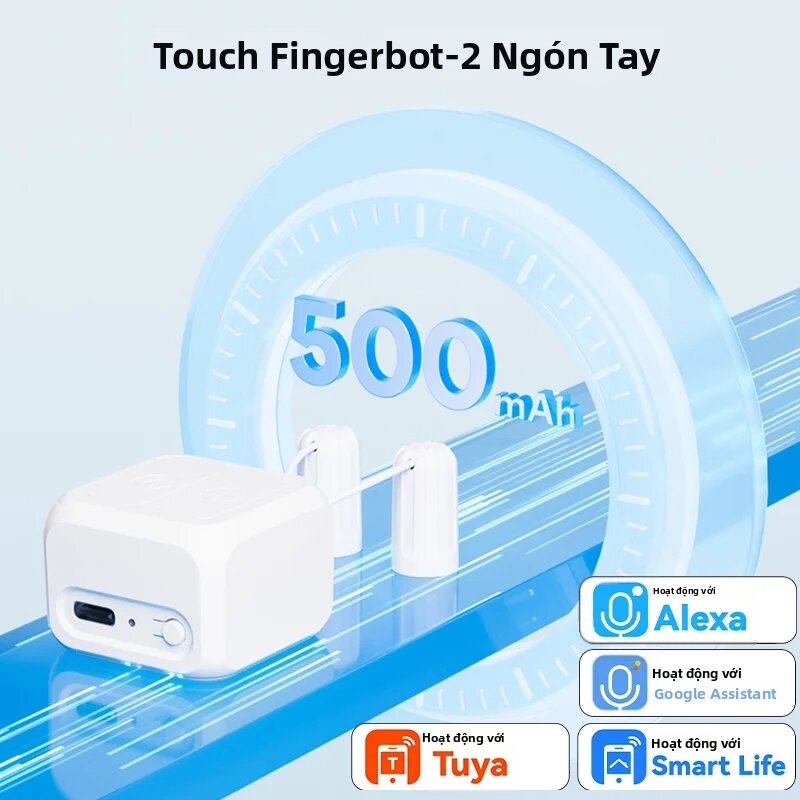 Robot Điều Khiển Nhà Thông Minh Fingerbot Cảm Ứng Có Thể Sạc Lại, Điều Khiển Màn Hình Không Dây Bluetooth, Điều Khiển Bằng Giọng Nói, Tương Thích Với Alexa, Google Home, Tuya Smart Life