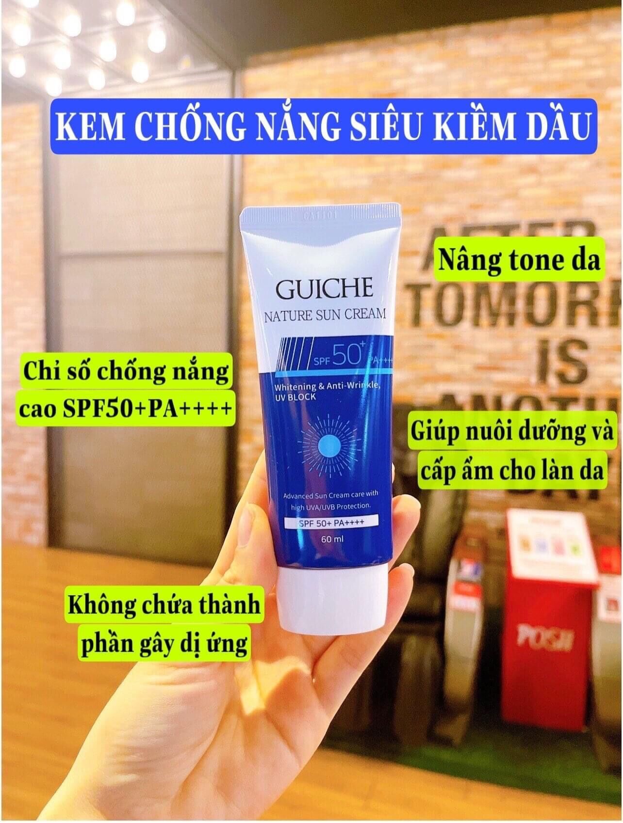 Sale 40% kem chống nắng guiche nature sun cream chính hãng