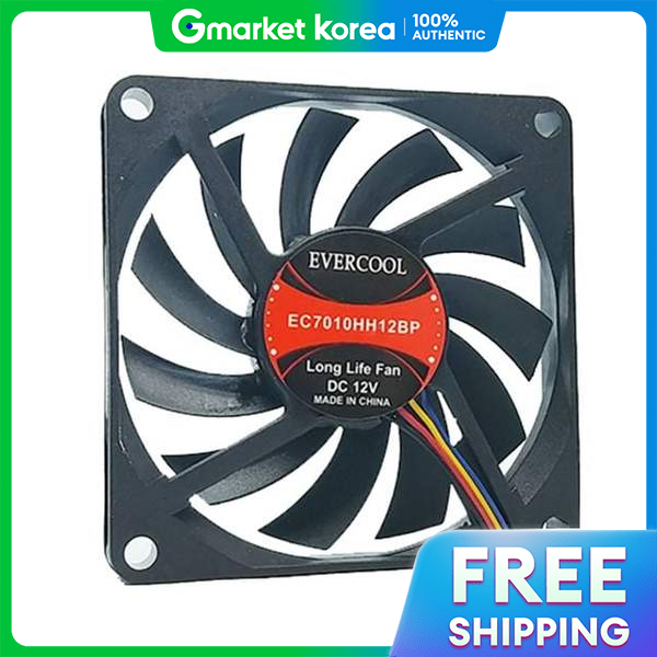 Evercool 70mm Case Fan Cooler 4-Pin Pwm Ec7010Hh12Bp(Pwm) 70mm Cooler Case Cooler System Cooler Giá 735,750 Đồng*Miễn phí vận chuyển