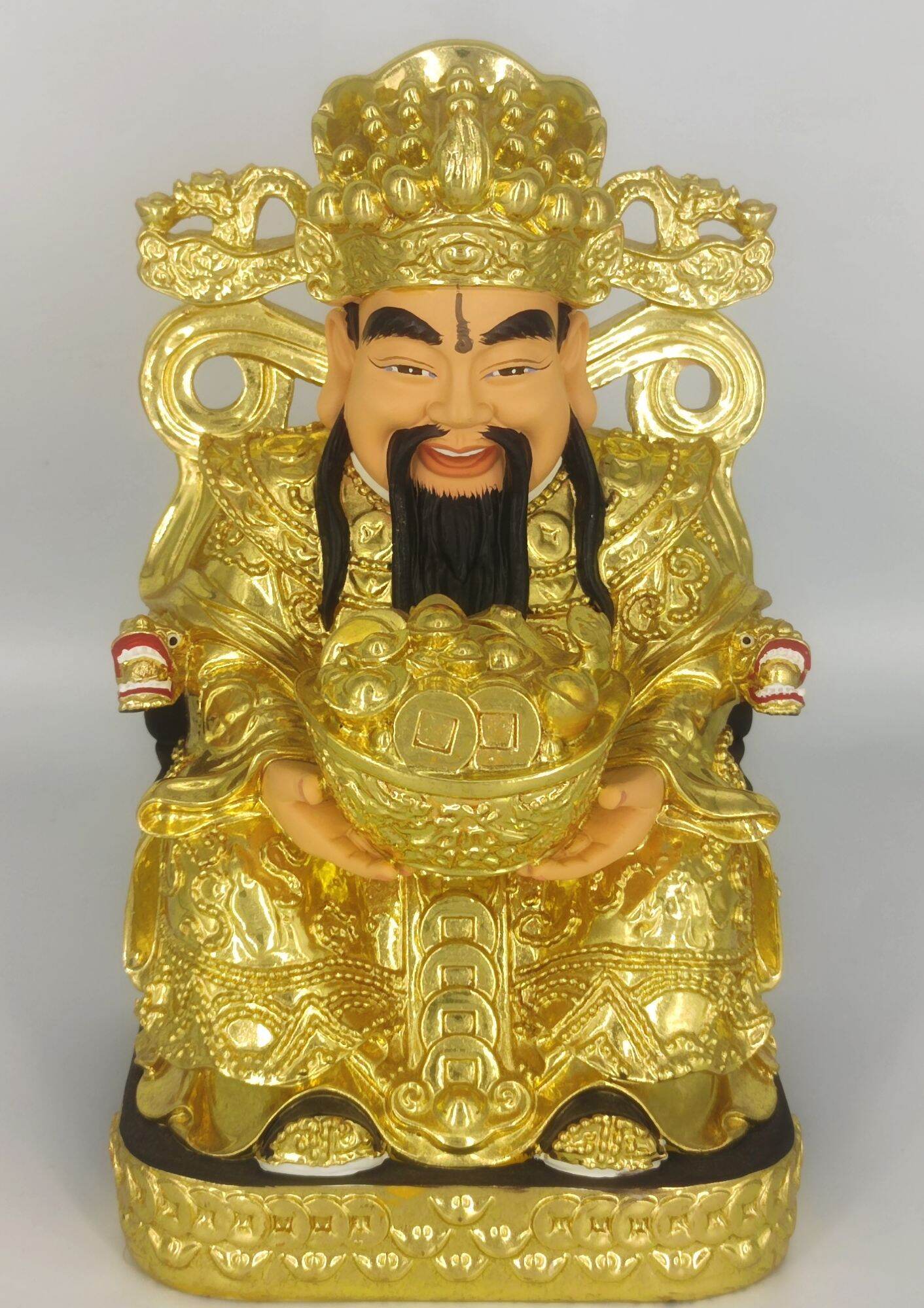 Tượng thần tiền giúp gia chủ buôn may bán đắt cao 20cm rộng 12cm /tượng thần ngân để bàn thờ chiêu tài lộc cho gia chủ