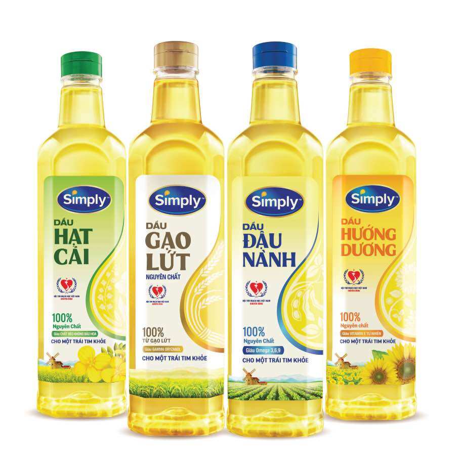 Dầu ăn Simply chai 1L