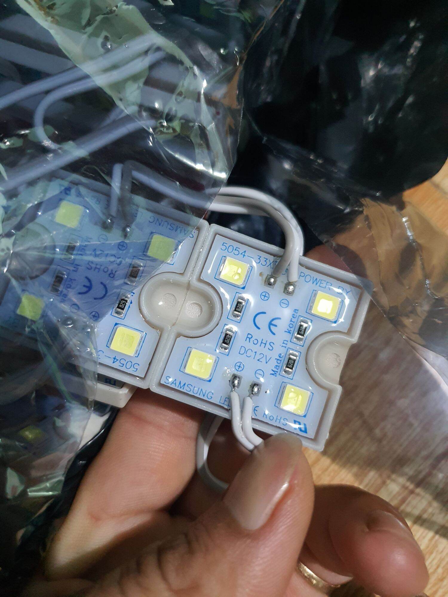 Led Modul 4 bóng Samsung - 1 vỉ 20 thanh 4 mắt led 12v