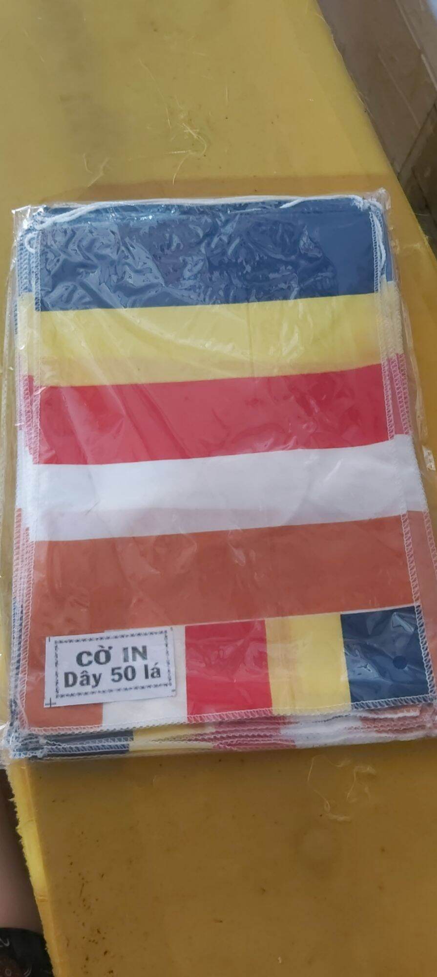 [HCM]Cờ dây Phật giáo ( dây 50 lá )