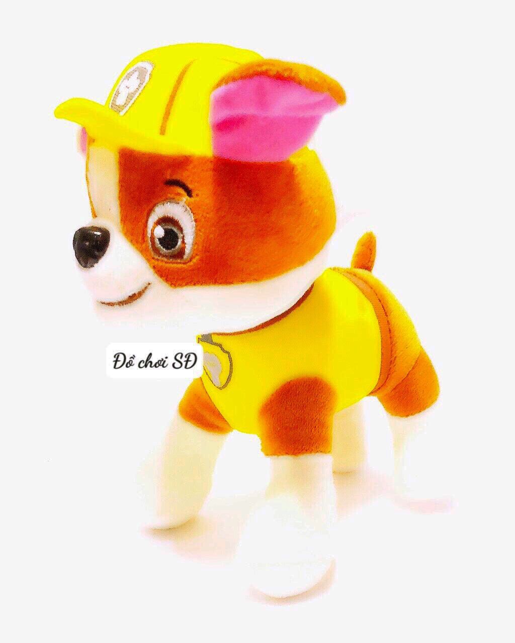 Thú bông đội chó cứu hộ 20cm - vàng
