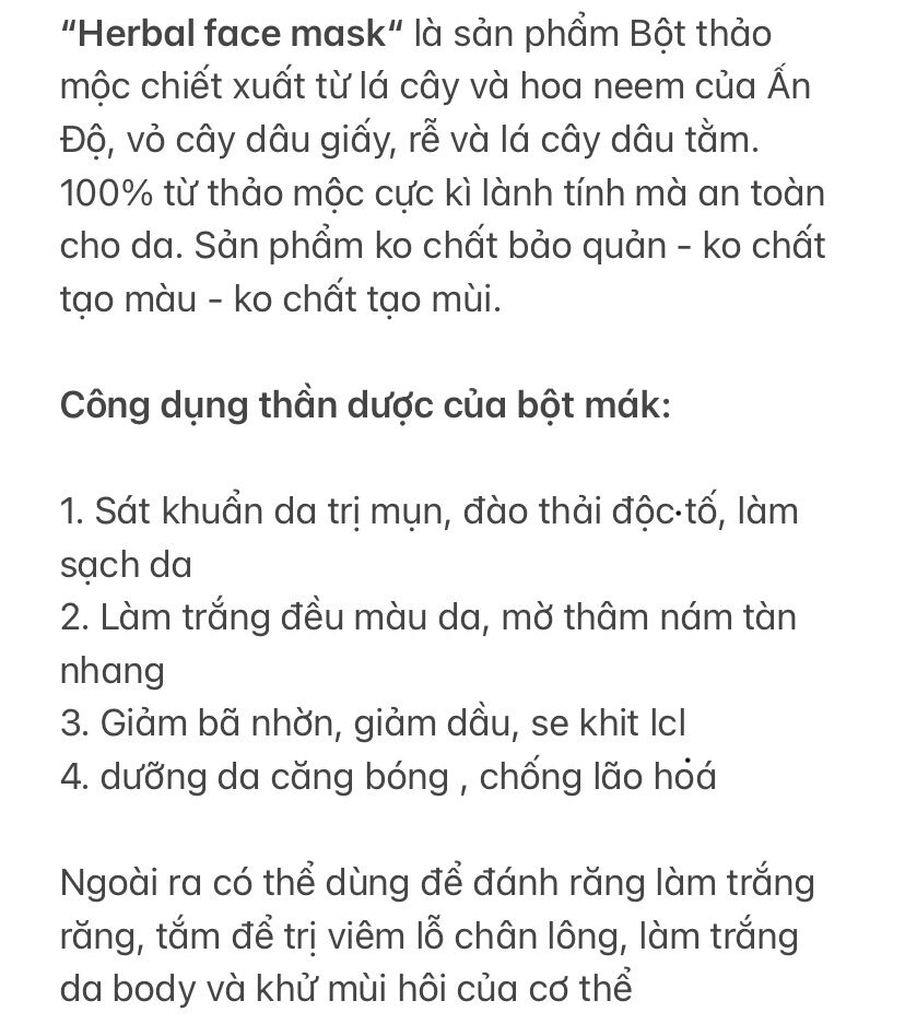 MẶT NẠ THẢO MỘC SKIN FUEL (Herbal Face Mask)