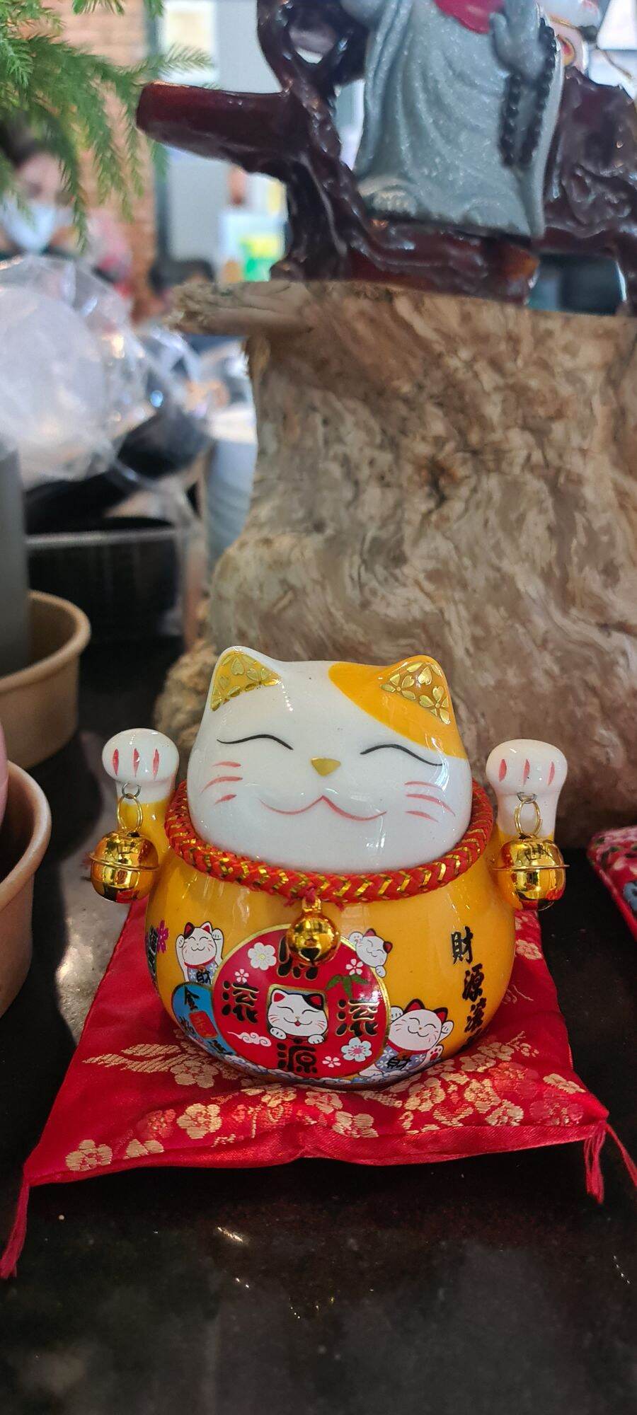 Mèo thần tài kiêm ống heo 12cm