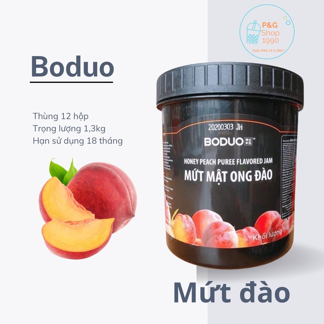 Mứt đào boduo hộp 1,3kg