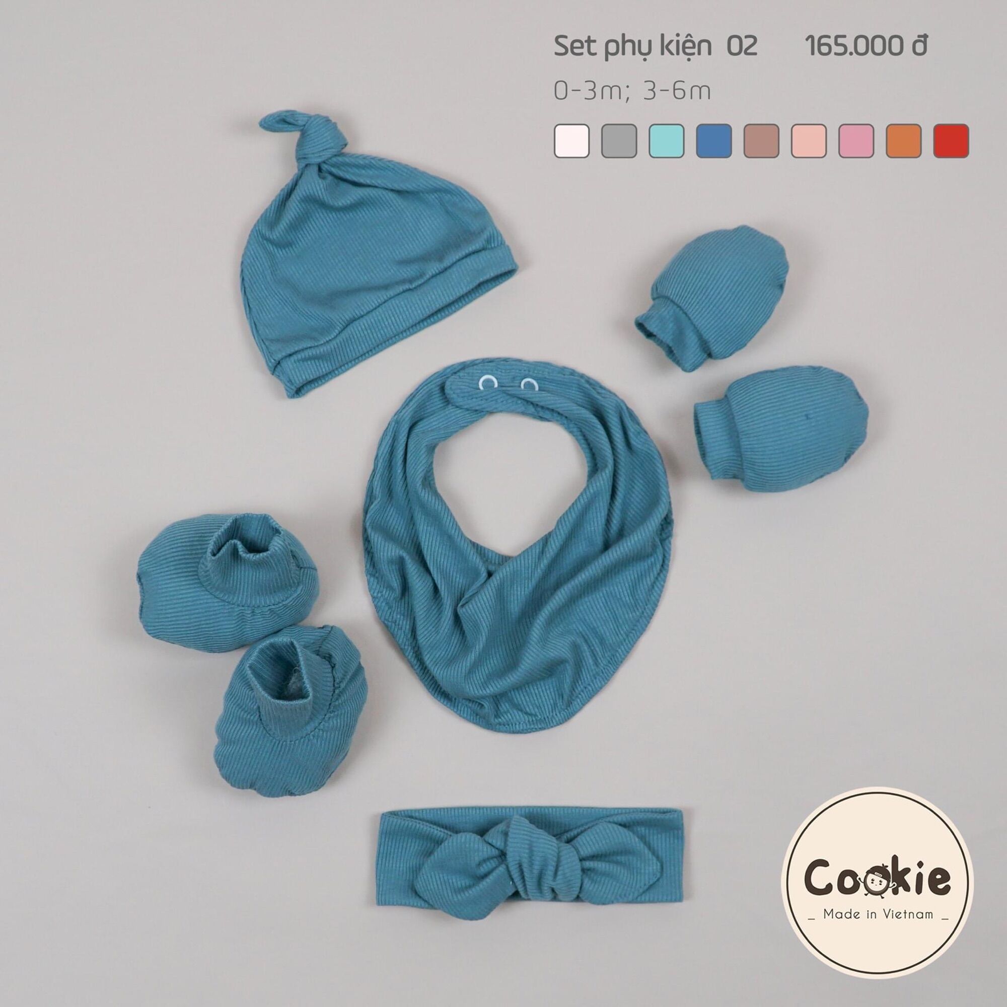 SET MŨ,BAO TAY CHÂN,YẾM, TURBAN COOKIE SƠ SINH