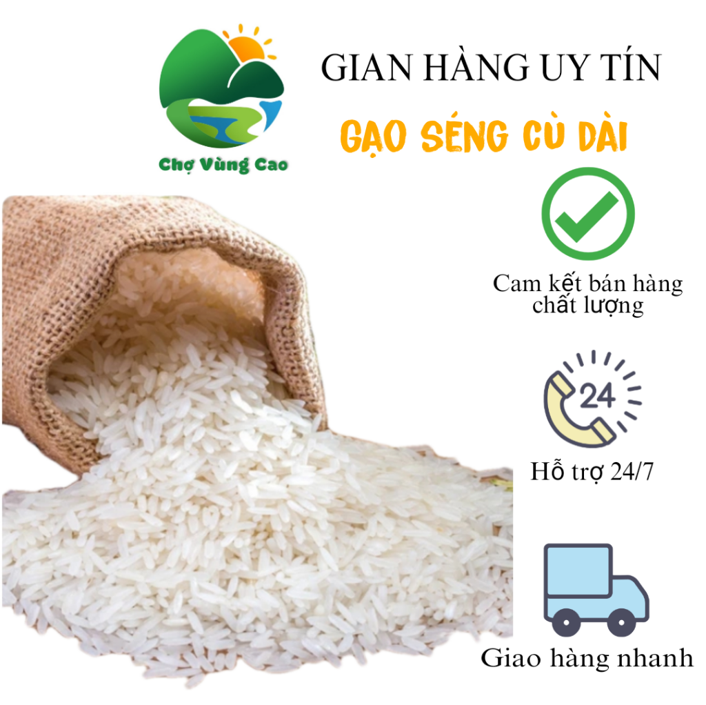 Gạo séng cù dài gói 1kg
