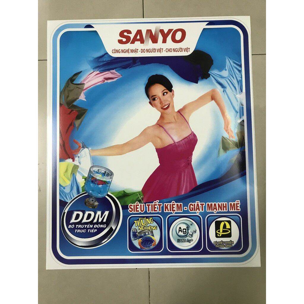 combo 5 tem dán máy giặt Sanyo