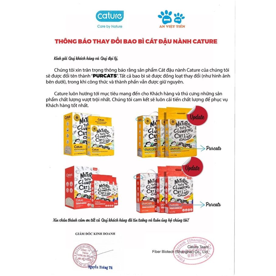 CÁT ĐẬU NÀNH CATURE (HỘP 7L) -CÁT HỮU CƠ CHO MÈO