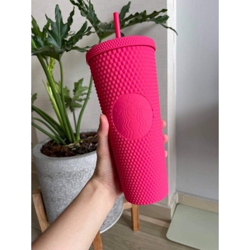 Ly starbucks pink ruby bling studded