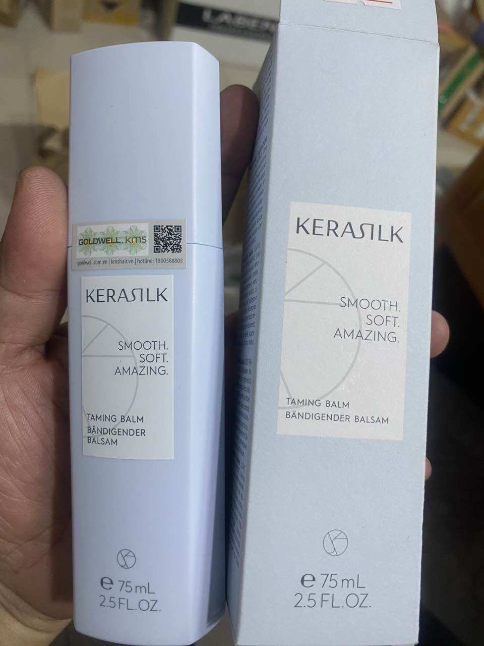 Xã khô suôn mượt goldwell kerasilk control smoothing fluid 75ml