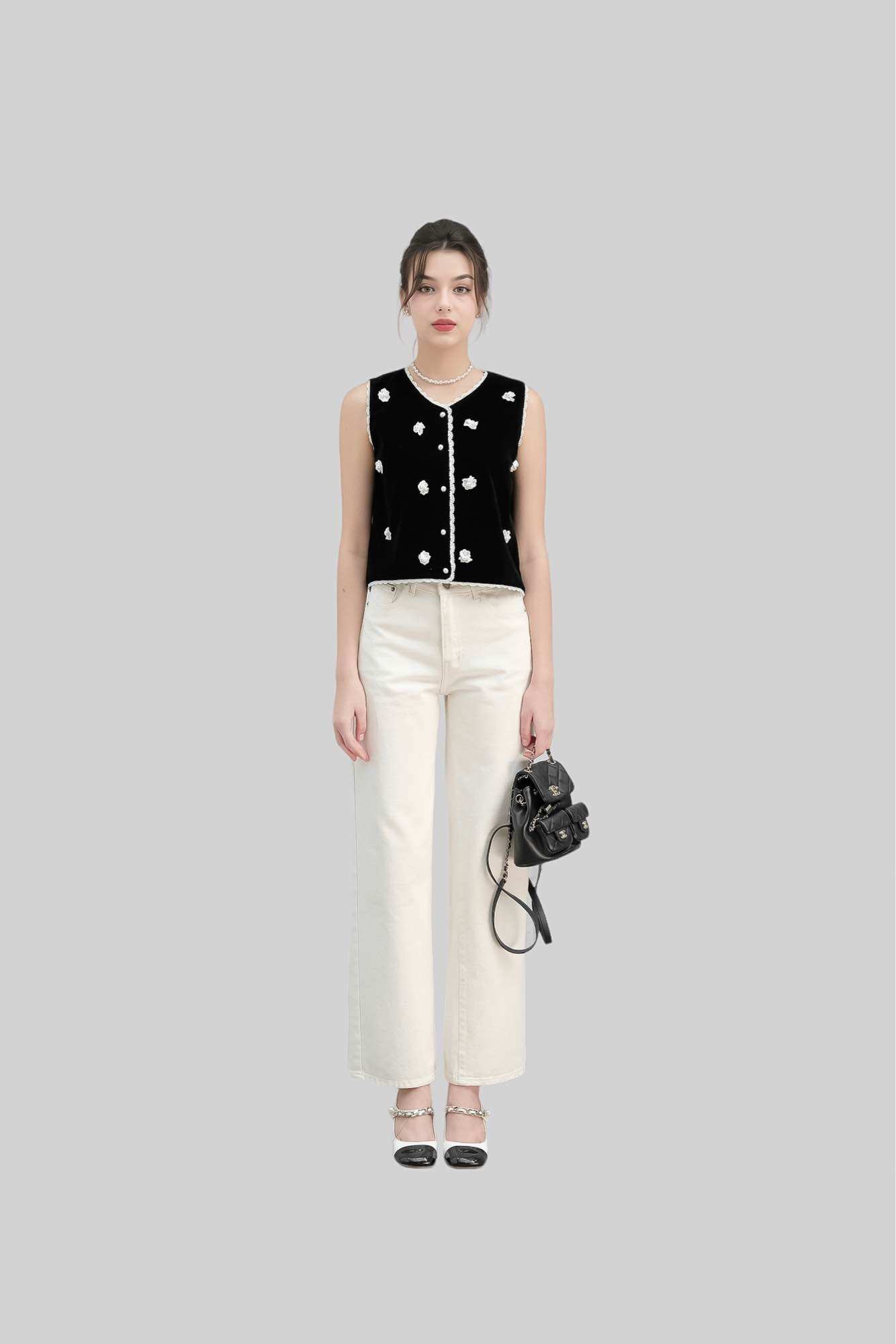 Rubies quần dài raw jeans