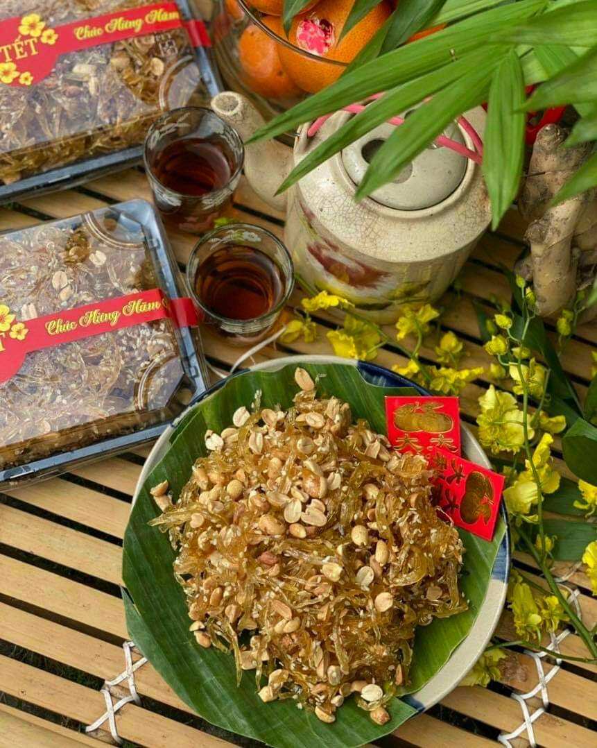 Mứt gừng dẻo sợi nhà làm 500g (Mứt gừng rối truyền thống)