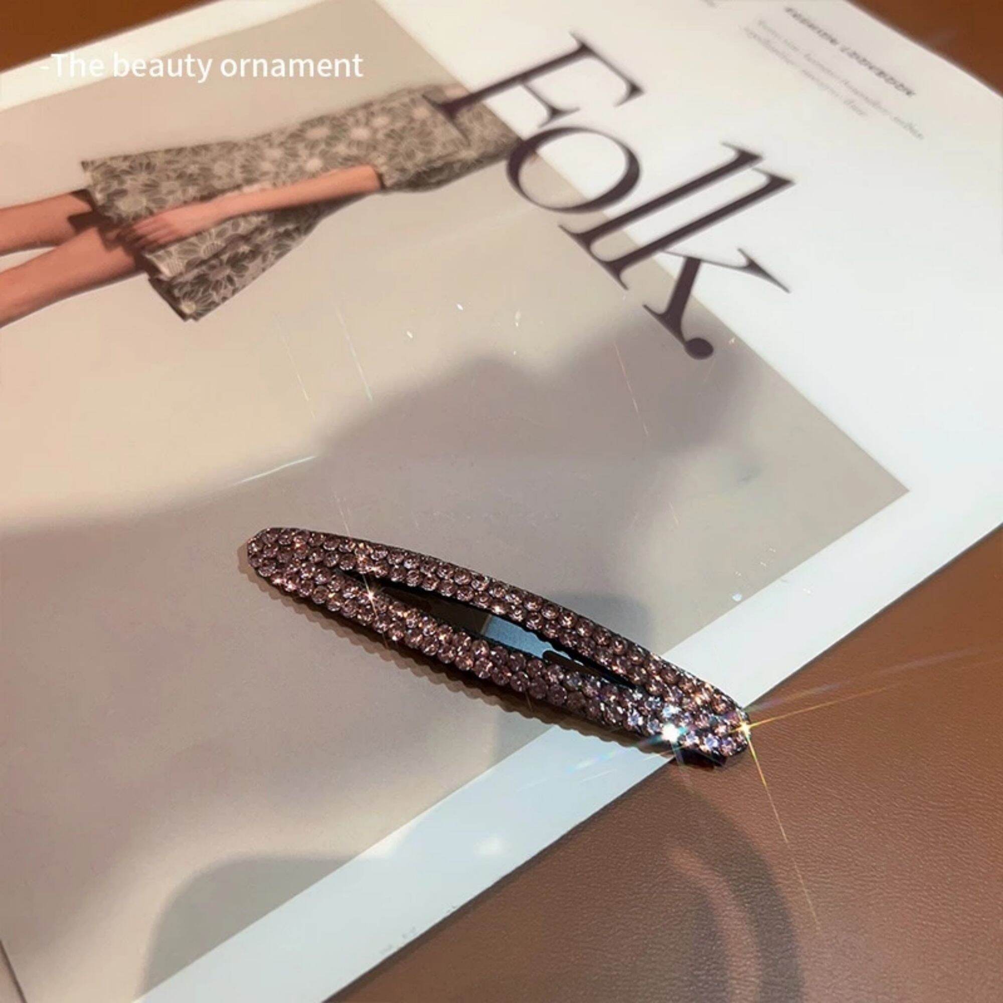 Kẹp tóc phiên bản hot trend Hàn Quốc nhiều màu lấp lánh tạo phong cách nổi bật