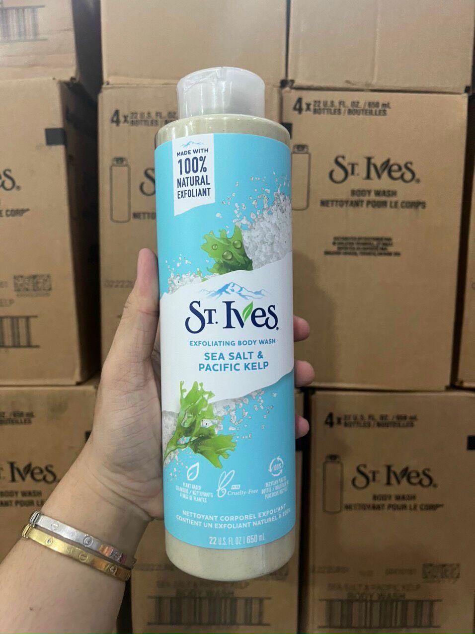[USA] Sữa tắm tẩy tế bào chết St. Ives 650ml