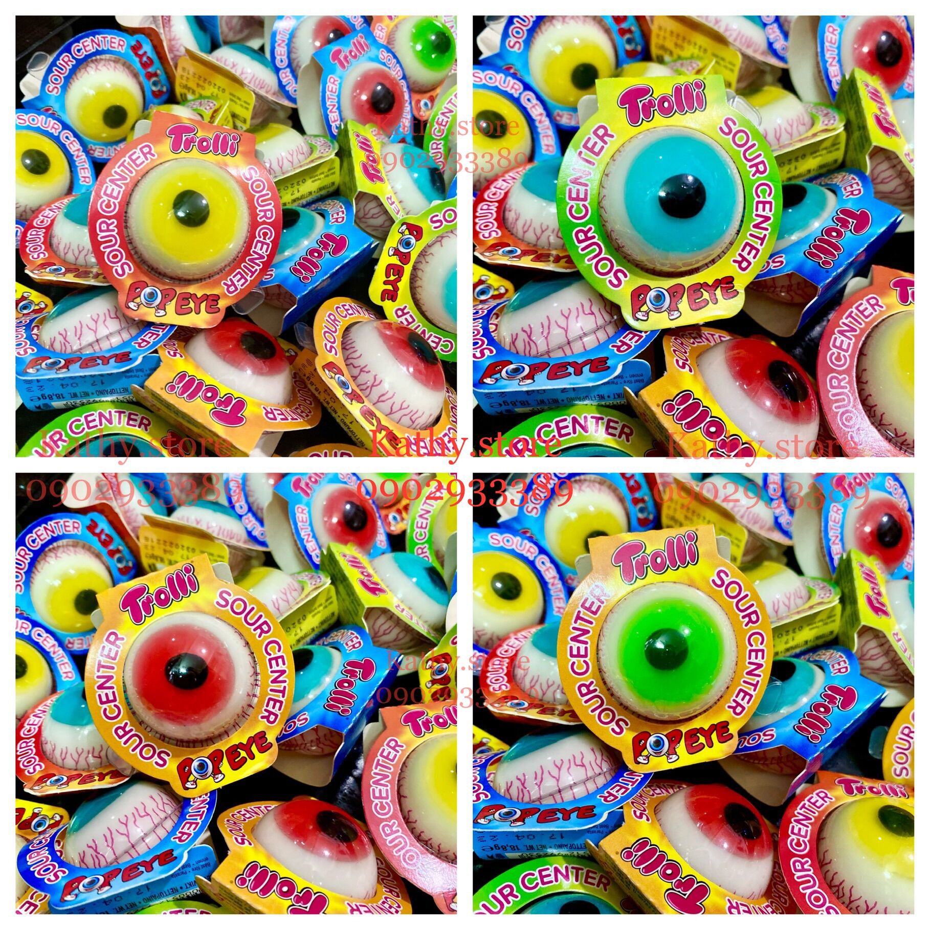 👁🌎[Chính hãng Đức] Kẹo Dẻo Trolli Con Mắt & quả Đất Có Nhân